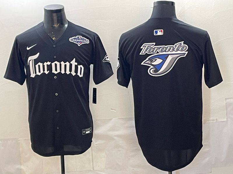 Men 2026 Toronto Blue Jays Blank Black 5th generation Joint Name Nike MLB Jersey style 015